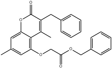 benzyl 2-(3-benzyl-4,7-dimethyl-2-oxochromen-5-yl)oxyacetate Structure