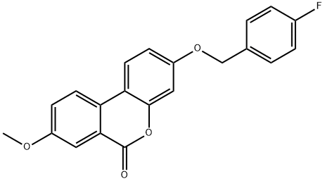 3-[(4-fluorophenyl)methoxy]-8-methoxybenzo[c]chromen-6-one Structure