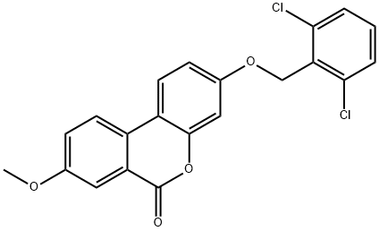 3-[(2,6-dichlorophenyl)methoxy]-8-methoxybenzo[c]chromen-6-one 구조식 이미지