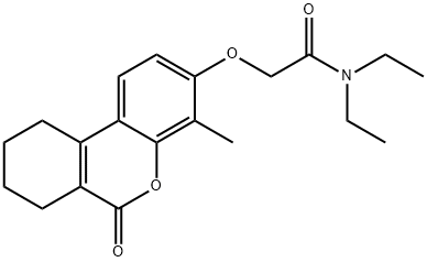 N,N-diethyl-2-[(4-methyl-6-oxo-7,8,9,10-tetrahydrobenzo[c]chromen-3-yl)oxy]acetamide 구조식 이미지