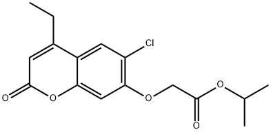 propan-2-yl 2-(6-chloro-4-ethyl-2-oxochromen-7-yl)oxyacetate Structure