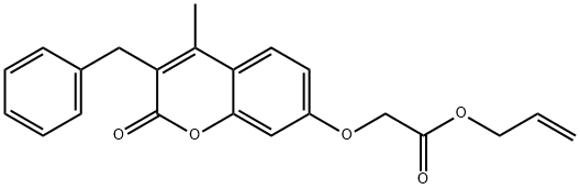 prop-2-enyl 2-(3-benzyl-4-methyl-2-oxochromen-7-yl)oxyacetate 구조식 이미지