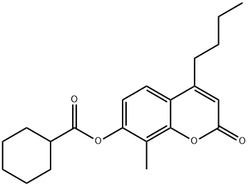 (4-butyl-8-methyl-2-oxochromen-7-yl) cyclohexanecarboxylate 구조식 이미지