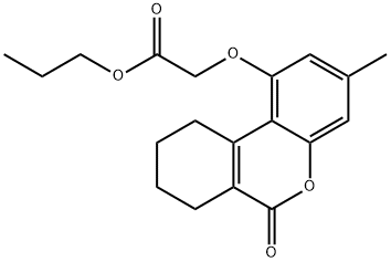 propyl 2-[(3-methyl-6-oxo-7,8,9,10-tetrahydrobenzo[c]chromen-1-yl)oxy]acetate 구조식 이미지