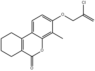 3-(2-chloroprop-2-enoxy)-4-methyl-7,8,9,10-tetrahydrobenzo[c]chromen-6-one Structure