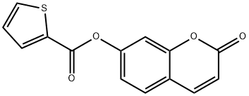 (2-oxochromen-7-yl) thiophene-2-carboxylate 구조식 이미지