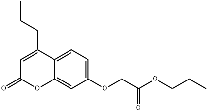 propyl 2-(2-oxo-4-propylchromen-7-yl)oxyacetate 구조식 이미지