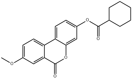 (8-methoxy-6-oxobenzo[c]chromen-3-yl) cyclohexanecarboxylate 구조식 이미지