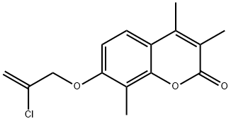 7-(2-chloroprop-2-enoxy)-3,4,8-trimethylchromen-2-one Structure