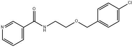 N-[2-[(4-chlorophenyl)methoxy]ethyl]pyridine-3-carboxamide 구조식 이미지