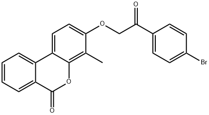 3-[2-(4-bromophenyl)-2-oxoethoxy]-4-methylbenzo[c]chromen-6-one Structure