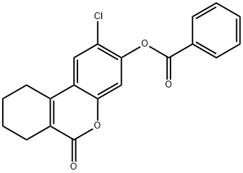 (2-chloro-6-oxo-7,8,9,10-tetrahydrobenzo[c]chromen-3-yl) benzoate 구조식 이미지