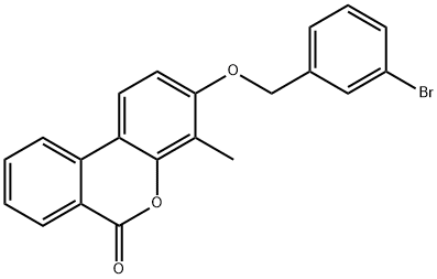 3-[(3-bromophenyl)methoxy]-4-methylbenzo[c]chromen-6-one 구조식 이미지