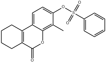 (4-methyl-6-oxo-7,8,9,10-tetrahydrobenzo[c]chromen-3-yl) benzenesulfonate Structure