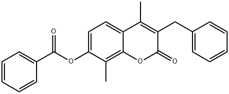 (3-benzyl-4,8-dimethyl-2-oxochromen-7-yl) benzoate 구조식 이미지