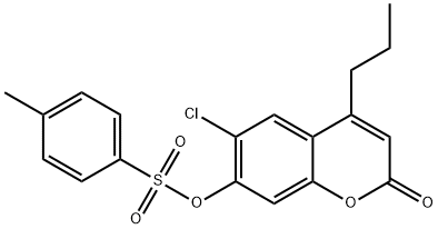 (6-chloro-2-oxo-4-propylchromen-7-yl) 4-methylbenzenesulfonate 구조식 이미지