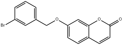 7-[(3-bromophenyl)methoxy]chromen-2-one 구조식 이미지