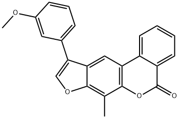 10-(3-methoxyphenyl)-7-methyl-[1]benzofuro[6,5-c]isochromen-5-one 구조식 이미지