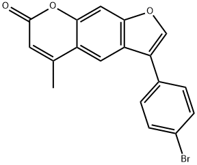 3-(4-bromophenyl)-5-methylfuro[3,2-g]chromen-7-one Structure