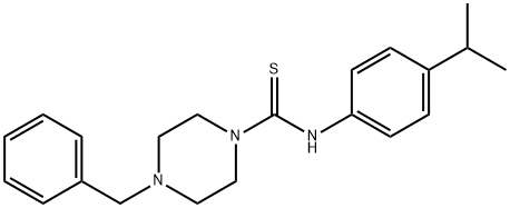 4-benzyl-N-(4-propan-2-ylphenyl)piperazine-1-carbothioamide 구조식 이미지