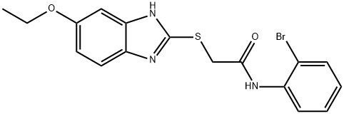 N-(2-bromophenyl)-2-[(6-ethoxy-1H-benzimidazol-2-yl)sulfanyl]acetamide Structure