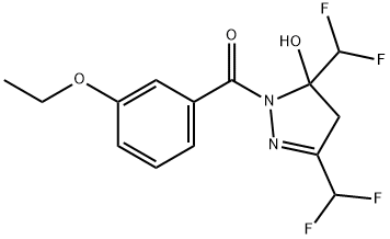 [3,5-bis(difluoromethyl)-5-hydroxy-4H-pyrazol-1-yl]-(3-ethoxyphenyl)methanone Structure