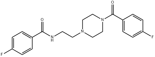 4-fluoro-N-[2-[4-(4-fluorobenzoyl)piperazin-1-yl]ethyl]benzamide Structure