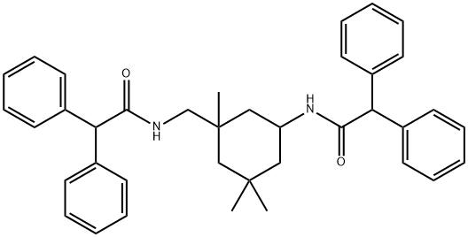 N-[[5-[(2,2-diphenylacetyl)amino]-1,3,3-trimethylcyclohexyl]methyl]-2,2-diphenylacetamide 구조식 이미지