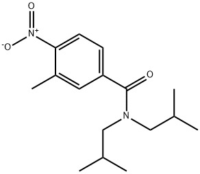 3-methyl-N,N-bis(2-methylpropyl)-4-nitrobenzamide Structure