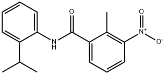 2-methyl-3-nitro-N-(2-propan-2-ylphenyl)benzamide 구조식 이미지