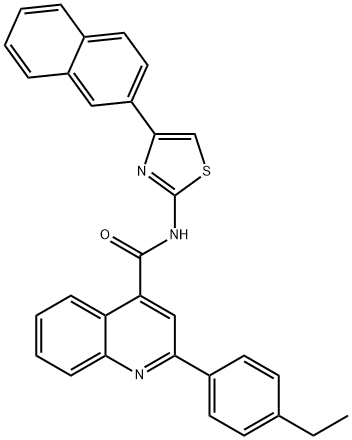 2-(4-ethylphenyl)-N-(4-naphthalen-2-yl-1,3-thiazol-2-yl)quinoline-4-carboxamide Structure