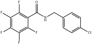 N-[(4-chlorophenyl)methyl]-2,3,4,5,6-pentafluorobenzamide 구조식 이미지