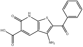 3-amino-2-benzoyl-6-oxo-7H-thieno[2,3-b]pyridine-5-carboxylic acid Structure