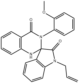 3-(2-methoxyphenyl)-1'-prop-2-enylspiro[1H-quinazoline-2,3'-indole]-2',4-dione 구조식 이미지