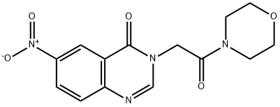 3-(2-morpholin-4-yl-2-oxoethyl)-6-nitroquinazolin-4-one 구조식 이미지