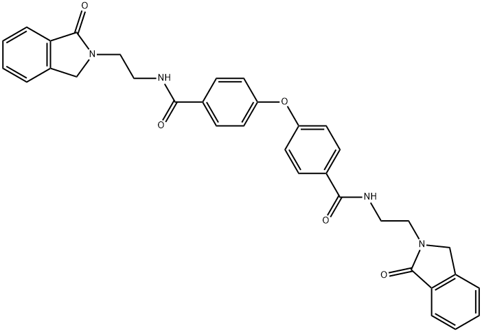 N-[2-(3-oxo-1H-isoindol-2-yl)ethyl]-4-[4-[2-(3-oxo-1H-isoindol-2-yl)ethylcarbamoyl]phenoxy]benzamide 구조식 이미지