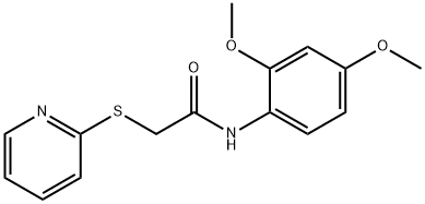 N-(2,4-dimethoxyphenyl)-2-pyridin-2-ylsulfanylacetamide 구조식 이미지