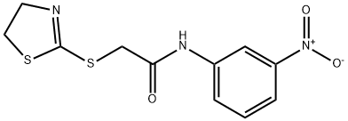 2-(4,5-dihydro-1,3-thiazol-2-ylsulfanyl)-N-(3-nitrophenyl)acetamide 구조식 이미지