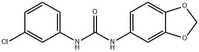 1-(1,3-benzodioxol-5-yl)-3-(3-chlorophenyl)urea 구조식 이미지