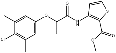 methyl 3-[2-(4-chloro-3,5-dimethylphenoxy)propanoylamino]thiophene-2-carboxylate Structure