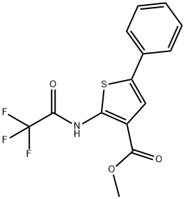 methyl 5-phenyl-2-[(2,2,2-trifluoroacetyl)amino]thiophene-3-carboxylate Structure