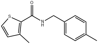 3-methyl-N-[(4-methylphenyl)methyl]thiophene-2-carboxamide Structure