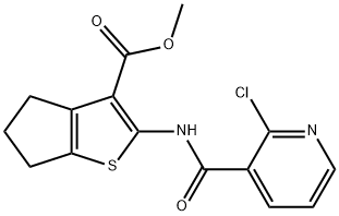 methyl 2-[(2-chloropyridine-3-carbonyl)amino]-5,6-dihydro-4H-cyclopenta[b]thiophene-3-carboxylate Structure