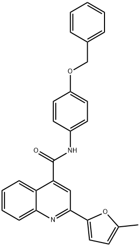 2-(5-methylfuran-2-yl)-N-(4-phenylmethoxyphenyl)quinoline-4-carboxamide 구조식 이미지
