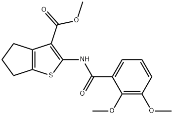 methyl 2-[(2,3-dimethoxybenzoyl)amino]-5,6-dihydro-4H-cyclopenta[b]thiophene-3-carboxylate 구조식 이미지