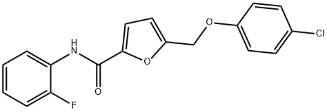5-[(4-chlorophenoxy)methyl]-N-(2-fluorophenyl)furan-2-carboxamide 구조식 이미지
