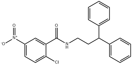 2-chloro-N-(3,3-diphenylpropyl)-5-nitrobenzamide 구조식 이미지