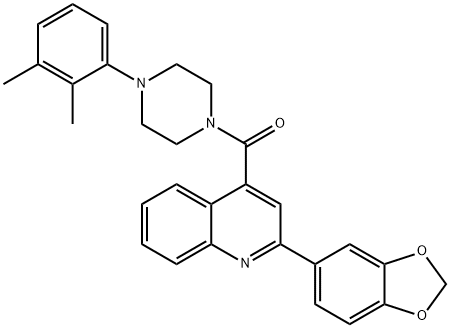 [2-(1,3-benzodioxol-5-yl)quinolin-4-yl]-[4-(2,3-dimethylphenyl)piperazin-1-yl]methanone Structure