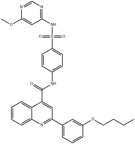 2-(3-butoxyphenyl)-N-[4-[(6-methoxypyrimidin-4-yl)sulfamoyl]phenyl]quinoline-4-carboxamide Structure