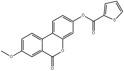 (8-methoxy-6-oxobenzo[c]chromen-3-yl) thiophene-2-carboxylate 구조식 이미지